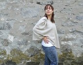 Natural Linen and Organic Cotton Knitting - Poncho Fashion Accessories Style Wrap