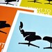 Eames poster print Mid Century Modern Herman Miller chair kitchen art office home - I Want To Lounge With You Grey A3