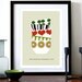 Mid Century Modern poster print retro Stig Lindberg Cathrineholm Kaj Franck tea coffee kitchen art - Mid Century Modern Home 2 - A3