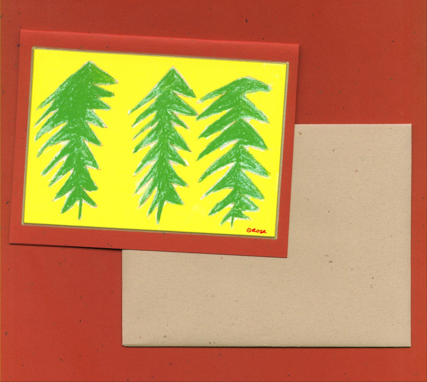 Autism Awareness Holiday Trees Note Card