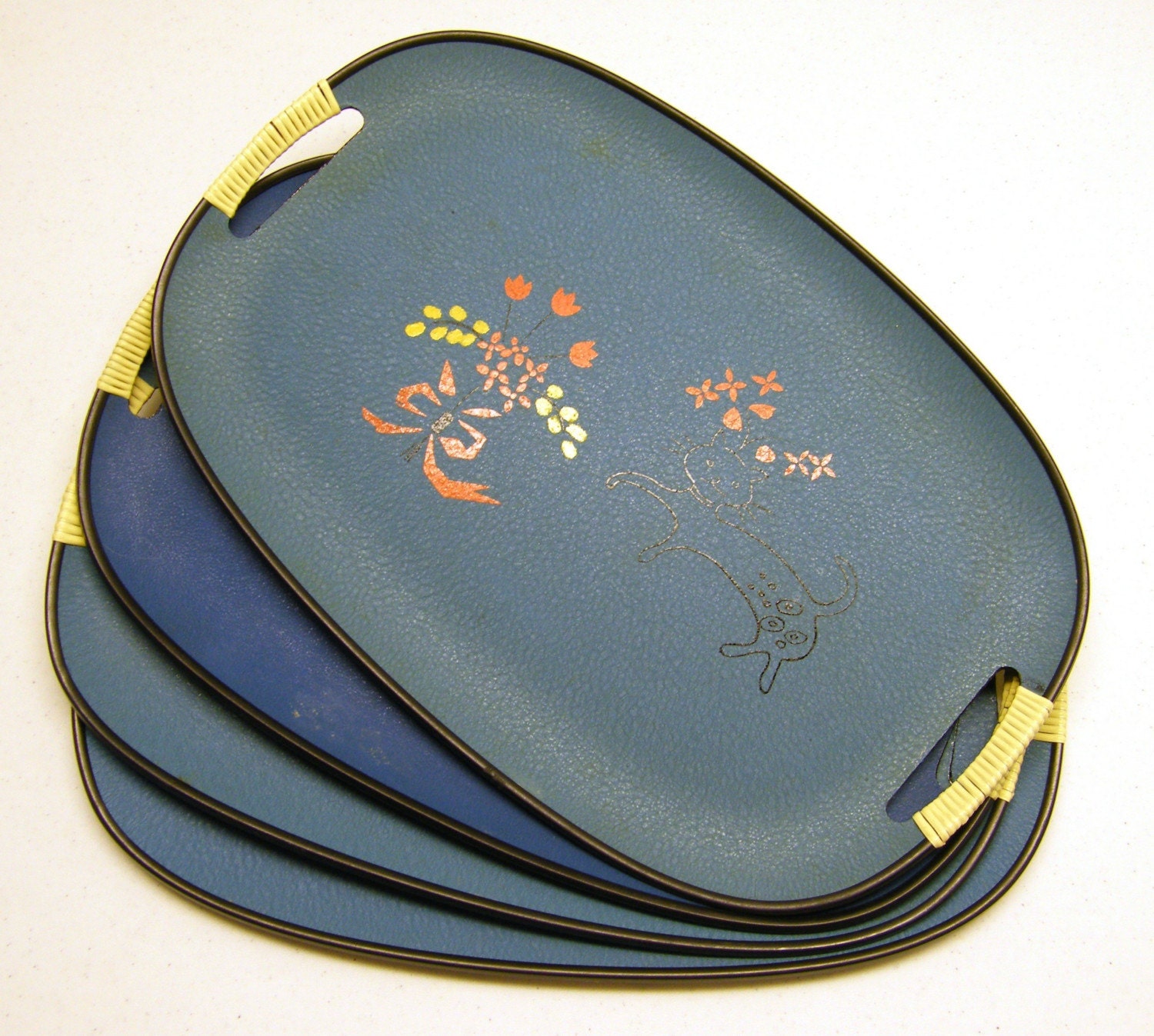 Set of Vintage Oval Trays
