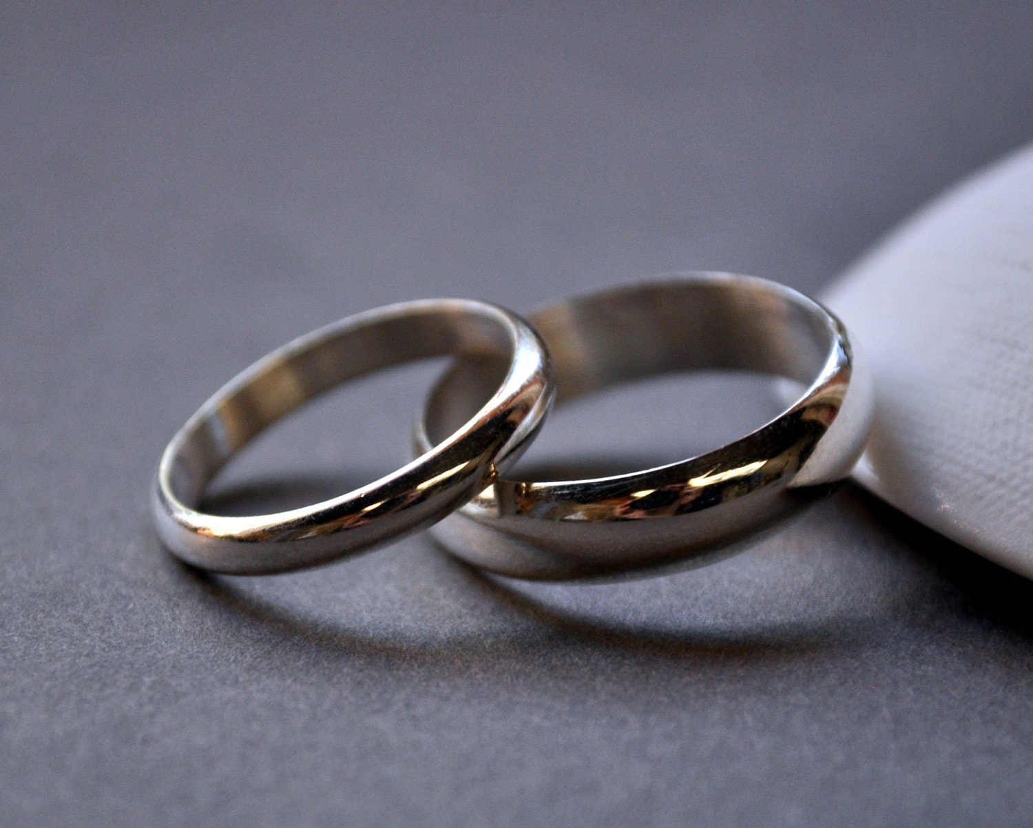 Wedding Rings. Wedding Band Set. High Shine. Holiday Rings. Modern Contemporary Simple Sleek.Sterling Silver. Jewellery. Jewelry.