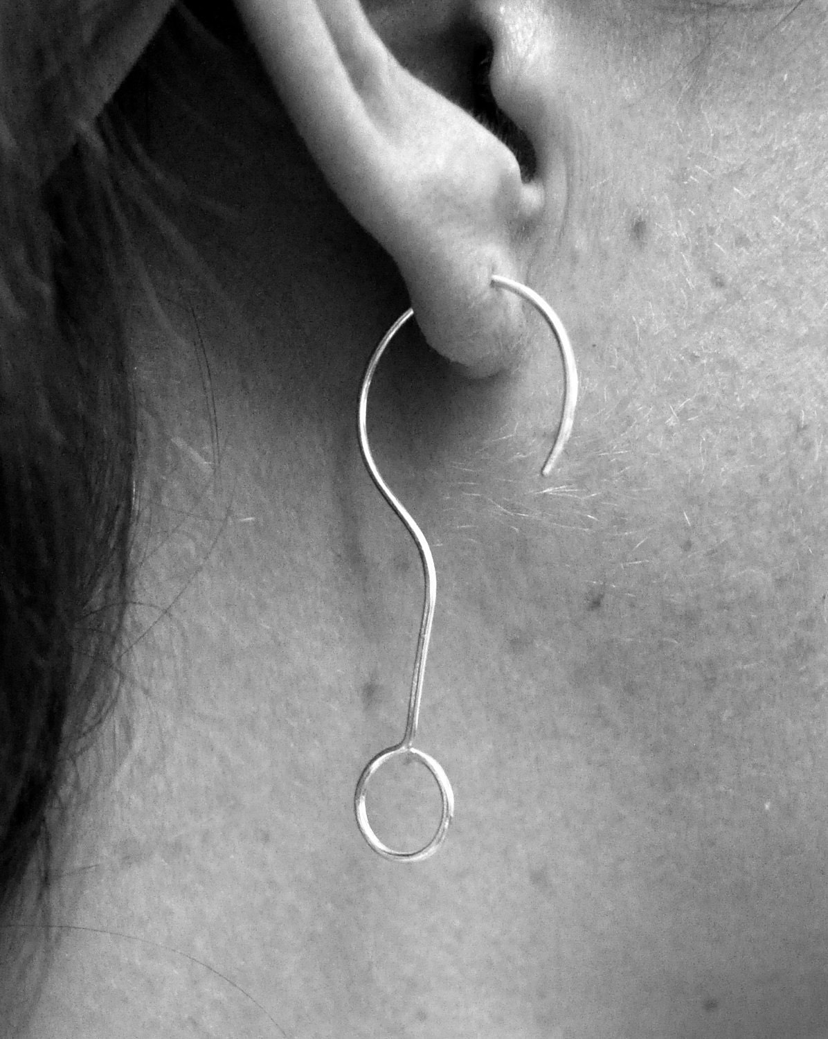 Earrings. Punctuation Collection. Question Mark. Spelling, Word, Geek Style Modern Simple Sterling Silver. By Epheriell on Etsy.