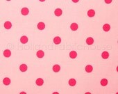 Polka Dots in Candy Pink - 0.5 Meter Extra Wide Cotton fabric