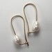 White Biwa Pearl Earring in 14K Gold-filled