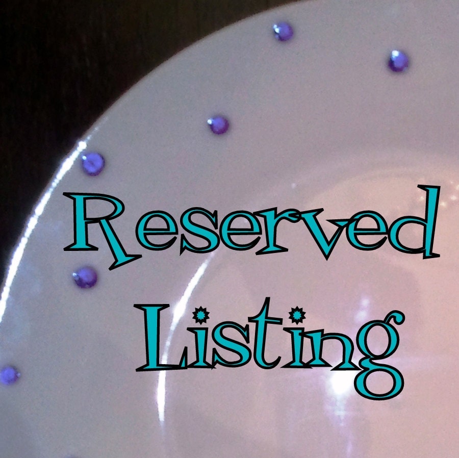 Reserved Listing for Etsy Member ...destine5...custom order plate & pen plus Rush Order