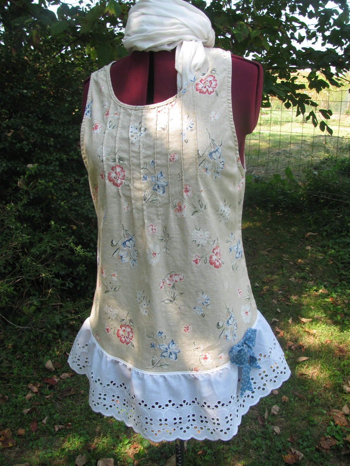Linen Top,  ladies, shabby chic, ready to ship