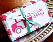 NEW Sibling or Personalized Calling Cards with Vintage Truck for boy/s - gift enclosures
