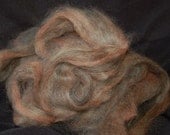 Mohair & Wool Roving- Grand Canyon - 8oz - Gray and coral