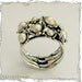 Floral sterling silver botanical ring with fresh water pearls, June birthstone - Clueless .