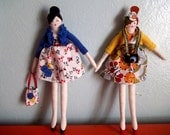 Custom Cloth Art Doll, 12 inches tall