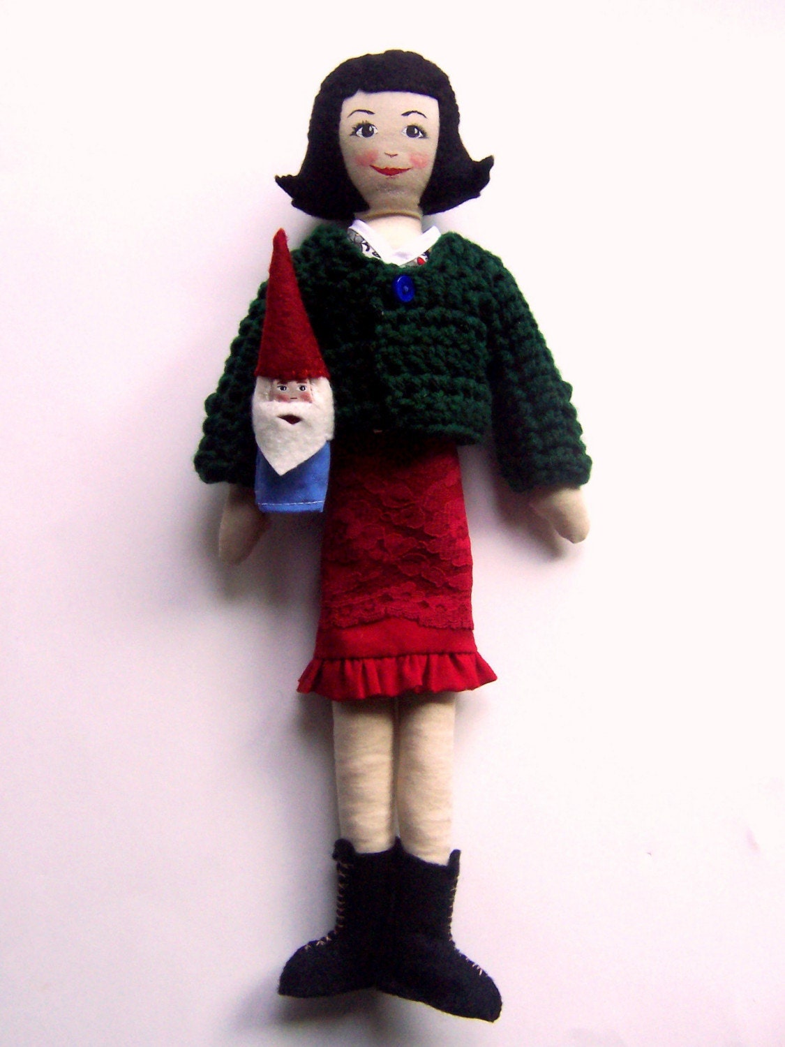 RESERVED for dbhblue - Amelie Poulain Doll, With Garden Gnome