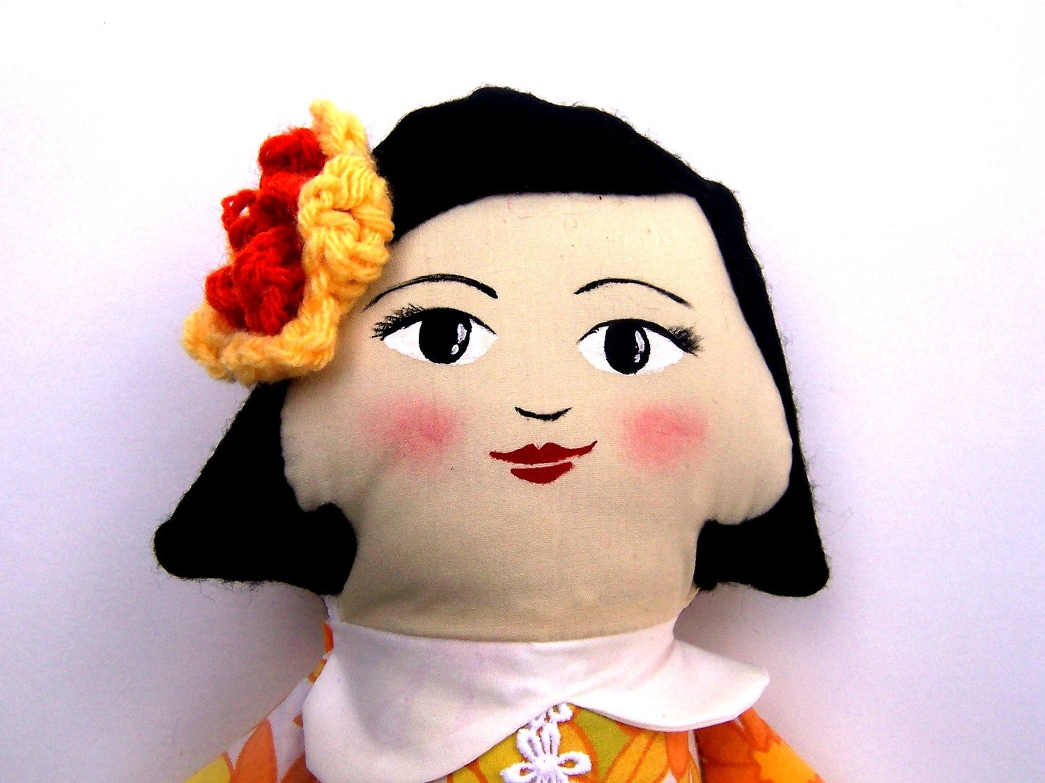 Personalized Cloth Doll, Handpainted Face, Made to Order