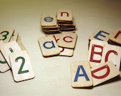 Mini Sandpaper Letters Set - Uppercase, Lowercase and Numbers on Birch Wood