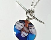 CUSTOM Photo Necklace- (Sterling Silver). YOUR PHOTO.