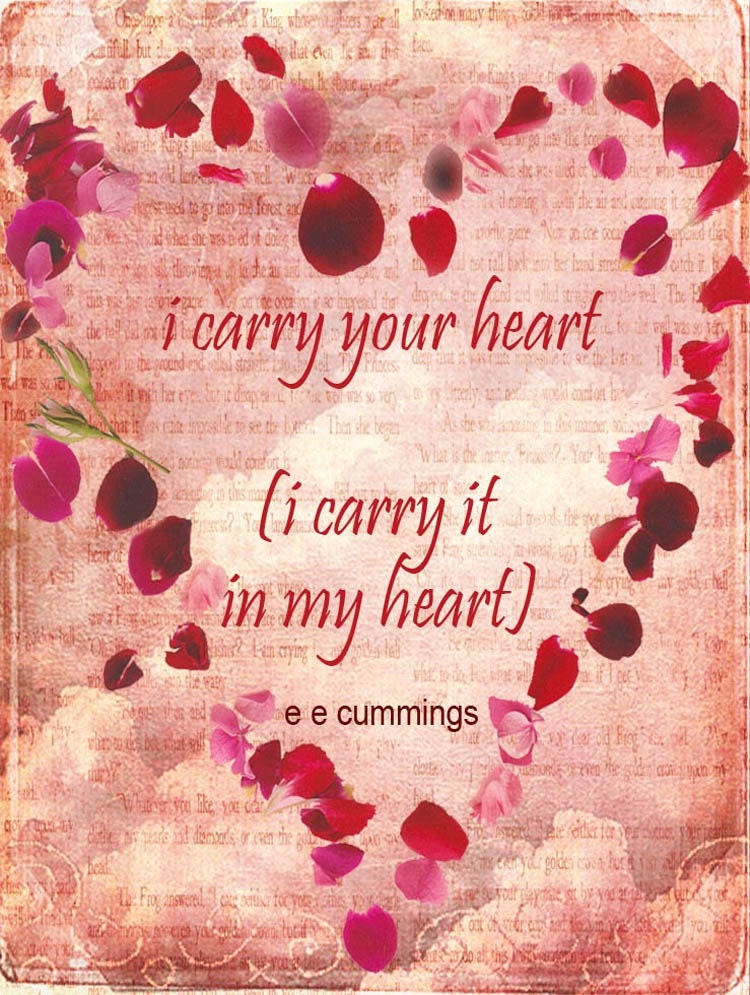 Poetic Love Card - I carry your heart