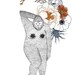 Bigfoot, flowers and pasties, 5x7 print