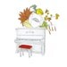 Piano, Flowers. limited edition 8x10 print.