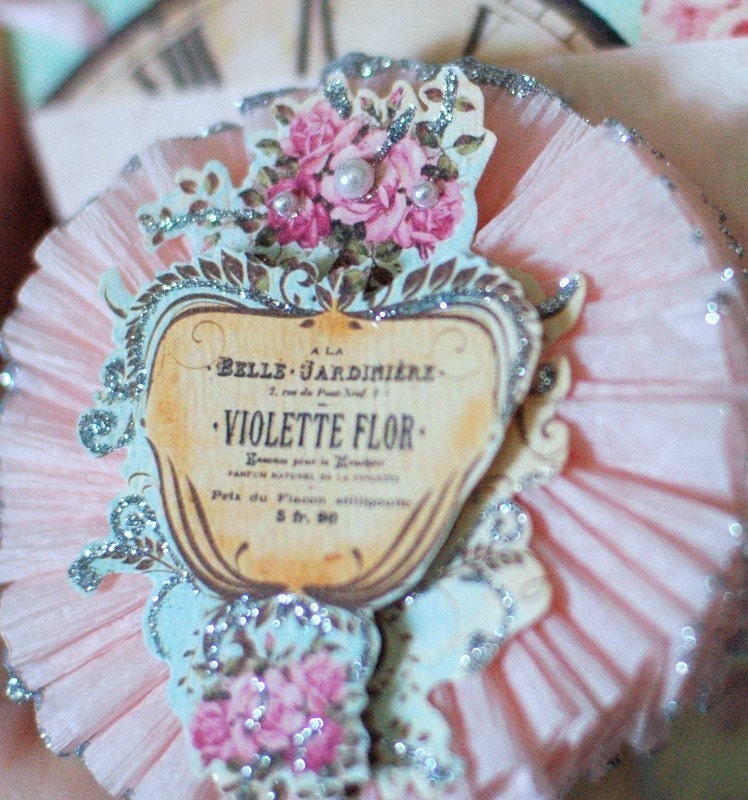 EAT CAKE Marie Antoinette French Frilly Glittery  Banner