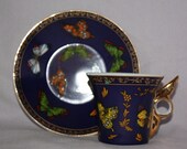 Cobalt Butterflies Demitasse Soy Wax Candle Set