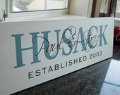 Custom Family Sign Wedding Established Signs Painted Personalized Wood Plaque - Perfect Gift Idea - ETS-22