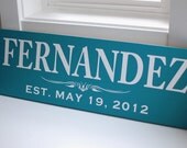 Custom Family Est Sign Painted Wood Sign Personalized. Perfect Gift Idea  Number ETS-08