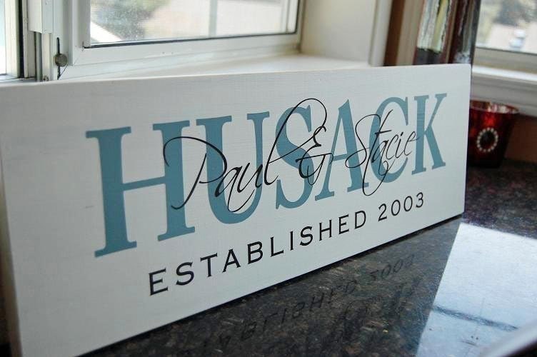 Custom Family Sign Wedding Established Signs Painted Personalized Wood Plaque - Perfect Gift Idea - ETS-22