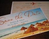 SAMPLE Tropical Beach Save the Date Postcard