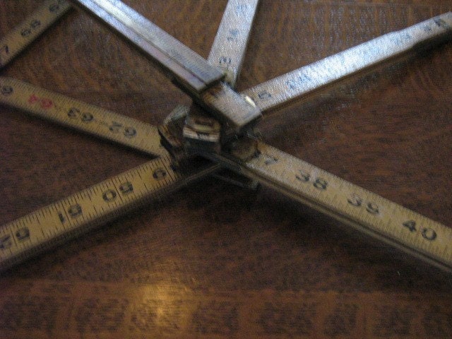 25% OFF Vintage Wooden Craftsmen Extension Ruler Brass Decorations and Hinges
