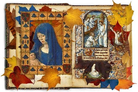 ON SALE - Book of Hours Leaves of Time, leaves, religious -- limited edition Digital Art