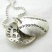 Baseball Mom Personalized Locket - Play Ball -- hand stamped and personalized sterling silver faux locket