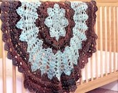 Shawl Crochet Pattern PDF - Baby Blanket Afghan, Pram Blankie, Wheelchair Blanket, Circular Shawl Pattern