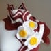 Bacon and Egg Scarf Crochet Pattern - Bacon and Egg Scarf - Very Easy