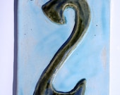 Handmade 4x6 ceramic house number tiles
