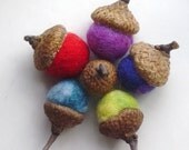 TWO felted wool acorn kits