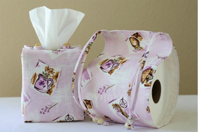 Cottage charm bath accessory set