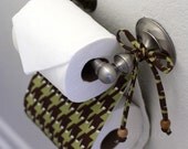 Houndstooth design bath accessory set