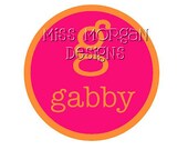 Personalized Number, Age, initial or name iron on decal vinyl for shirt