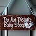 Custom Do Not Disturb Baby Sleeping wood door hanger sign