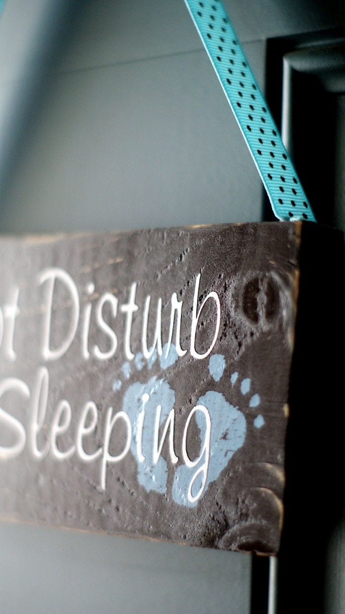 Custom Do Not Disturb Baby Sleeping wood door hanger sign
