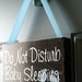 Do Not Disturb Baby Sleeping wood sign - door hanger