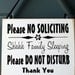 No Soliciting - Do Not Disturb - Family Sleeping - Wood Door Hanger