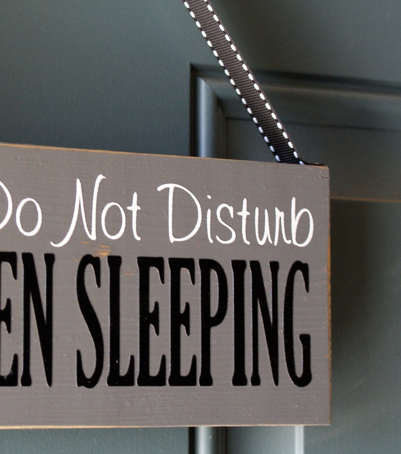 Do Not Disturb Children Baby Sleeping wood sign door hanger