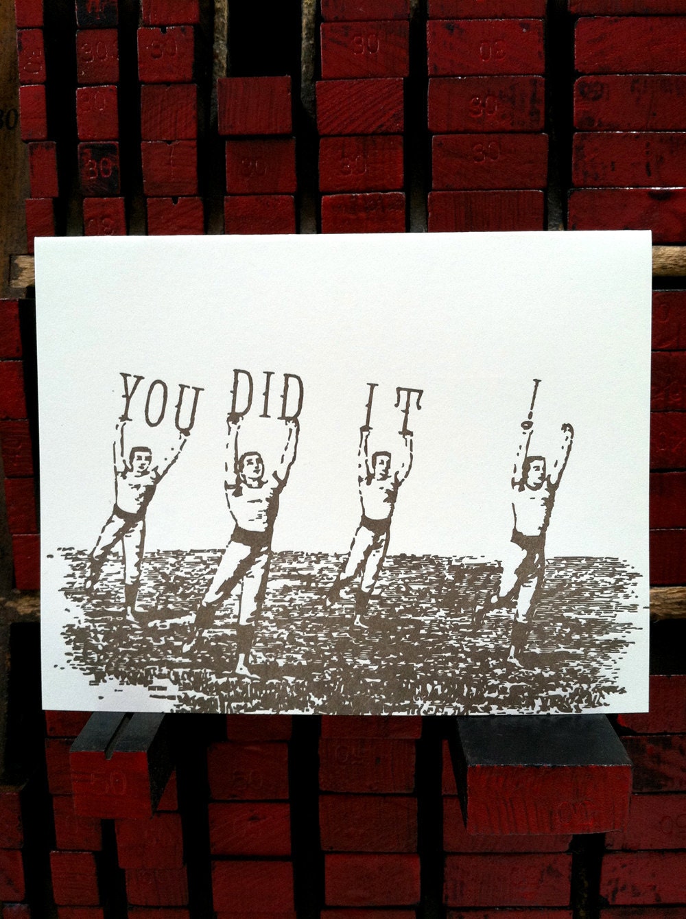 You Did It letterpress card
