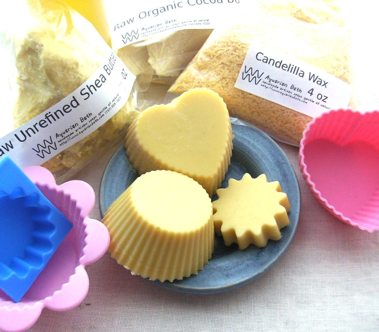 Lotion Bar Kit - Makes 12 Shea & Cocoa Butter Lotion Bars, Includes 3 Recipes - Kit - DIY Kit - Solid Lotion - Solid Lotion Bar