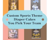 Custom Order Sports Theme Diaper Cake Deposit - Baby Shower Centerpiece - Baby Gift