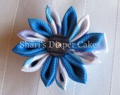 Kanzashi Flower Hairclip on Lined Alligator Clip