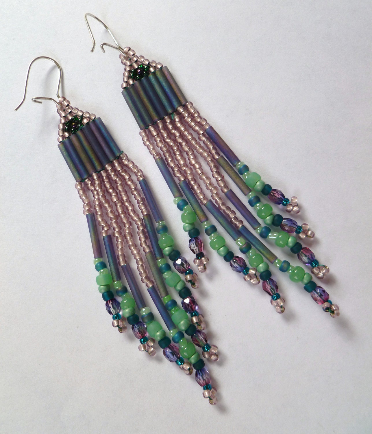 Beaded Earrings- Evening Sky