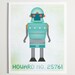 Robot - Howard No 25761 Wall Art - 8" x 10" - Modern Nursery Art for Kids Room - Kids Room Art