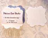 Tags Personalized Your wording Custom 100 - 2 inch square Gift Tags, Decorative Square,  Die Cut No943